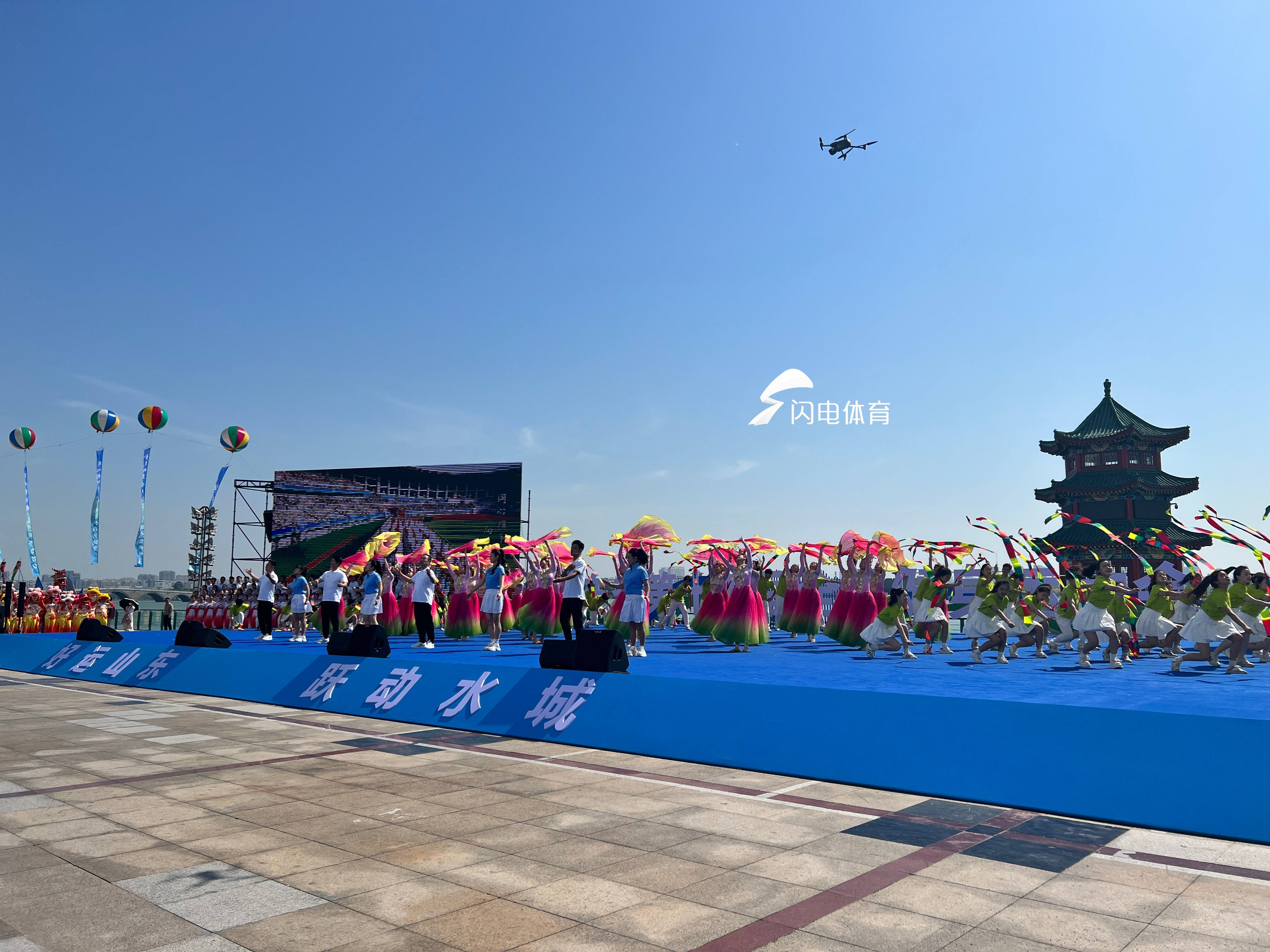 乐鱼电竞平台山东省第十五届全民健身运动会开幕式在聊城举行(图2)
